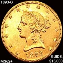1893-O $10 Gold Eagle UNCIRCULATED +