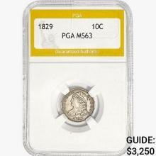 1829 Capped Bust Dime PGA MS63