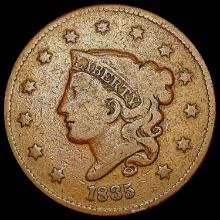 1835 Sm 8 Coronet Head Large Cent NICELY CIRCULATE