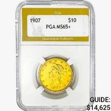 1907 $10 Gold Eagle PGA MS65+