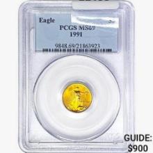 1991 $5 1/10oz. Gold Eagle PCGS MS69
