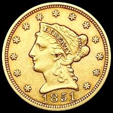 1851 $2.50 Gold Quarter Eagle CLOSELY UNCIRCULATED