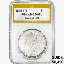 1878 7TF Morgan Silver Dollar PGA MS65 DMPL REV 78