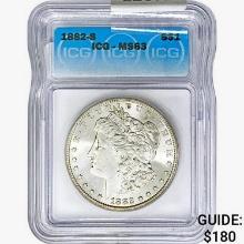 1882-S Morgan Silver Dollar ICG MS63