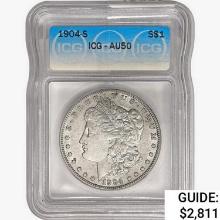 1904-S Morgan Silver Dollar ICG AU50
