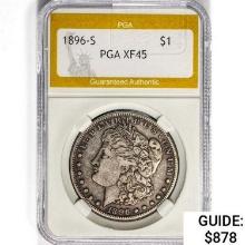 1896-S Morgan Silver Dollar PGA XF45