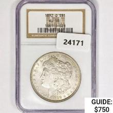 1892-O Morgan Silver Dollar NGC AU58