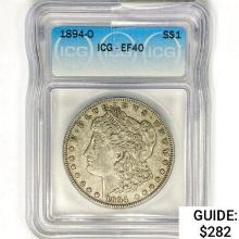 1894-O Morgan Silver Dollar ICG EF40