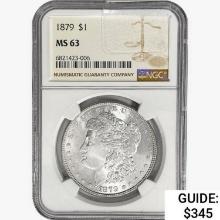 1879 Morgan Silver Dollar NGC MS63