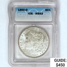1890-O Morgan Silver Dollar ICG MS63