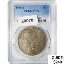 1883-S Morgan Silver Dollar PCGS XF45