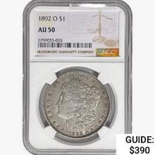 1892-O Morgan Silver Dollar NGC AU50