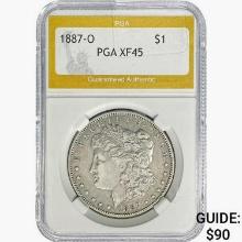 1887-O Morgan Silver Dollar PGA XF45