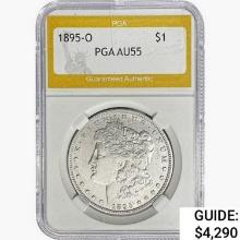 1895-O Morgan Silver Dollar PGA AU55