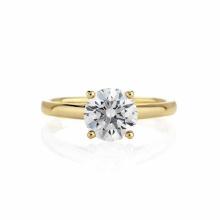 Certified 1.1 CTW Round Diamond Solitaire 14k Ring I/I1