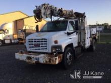 Altec DL45-BR, Digger Derrick rear mounted on 2005 GMC C8500 Flatbed/Utility Truck Runs & Moves, Fue