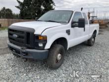 2008 Ford F250 4x4 Extended-Cab Pickup Truck Not Running, Condition Unknown) ( Minor Body Damage, Ta