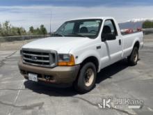 2001 Ford F250 Pickup Truck Runs & Moves) (No Tailgate, Airbag Light On