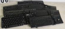 Keyboards (4 Dell, 1 Logitech, 1 Lenovo)