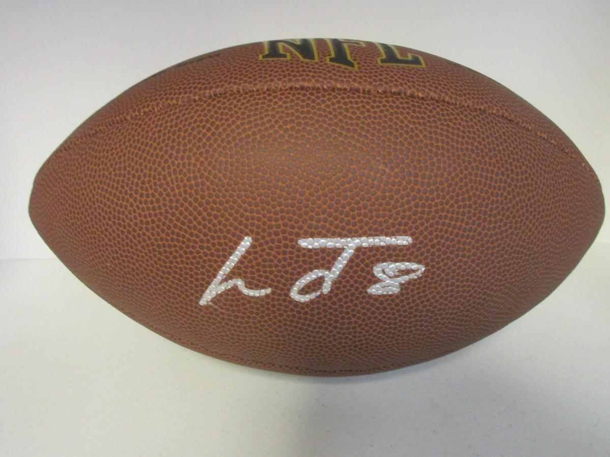Lamar Jackson of the Baltimore Ravens signed autographed brown full size football AAA COA 602