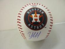 Yordan Alvarez of the Houston Astros signed autographed logo baseball PAAS COA 123
