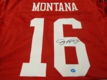 Joe Montana of the San Francisco 49ers signed autographed football jersey TAA COA 879