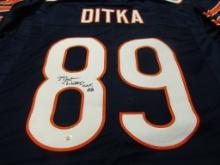 Mike Ditka of the Chicago Bears signed autographed football jersey PAAS COA 540