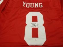 Steve Young of the San Francisco 49ers signed autographed football jersey PAAS COA 979