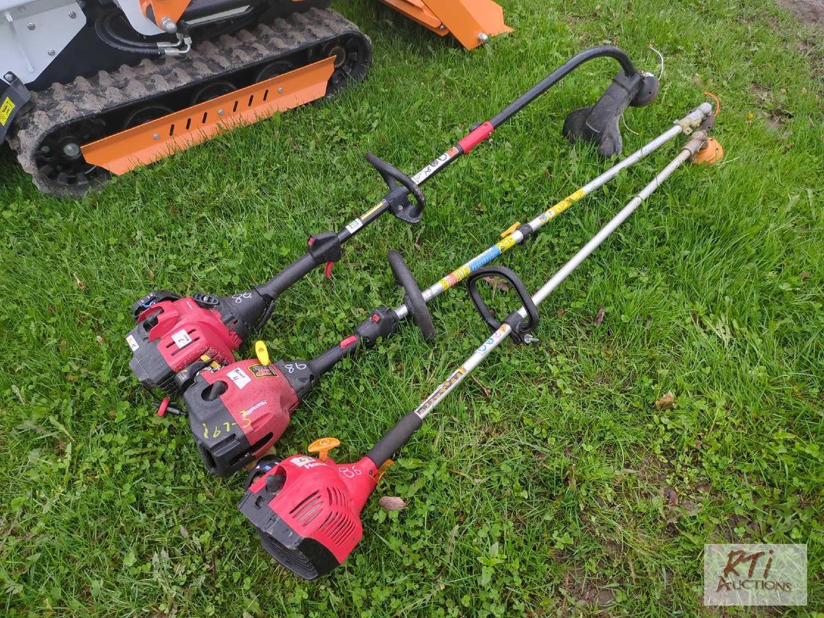 (3) Homelite string trimmers