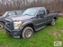 2011 Ford F-250 XL regular cab pickup, 8ft box, 4WD, Western 8ft plow, not running,
