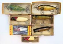 (7) Various Style South Bend Fishing Lures w Boxes