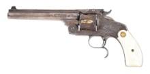 (A) EXHIBITION QUALITY GUSTAVE YOUNG ENGRAVED, SILVER AND GOLD FINISHED SMITH & WESSON NEW MODEL NO.