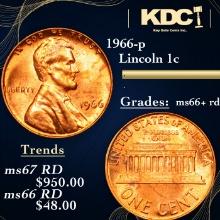 1966-p Lincoln Cent 1c Grades GEM++ RD