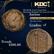 336-323 BC Ancient Greek Coin Macedonia Alexander The Great AE 17mm Grades vf