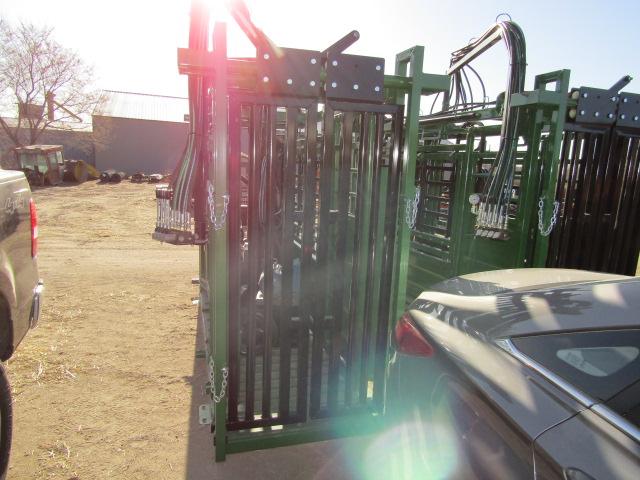 1507.308-586, UNUSED HD HYDRAULIC SQUEEZE CHUTE, FULL SQUEEZE, STEEL FLOORS