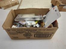 Box of various fishing lures and other fishing accessories. Comes as is shown in photos. Appears to