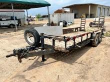 2014 TOP HAT DO20X102-14E-F TAGALONG TRAILER VN:4R7BU2029ET134346 equipped with 20ft. X 7ft. Deck,