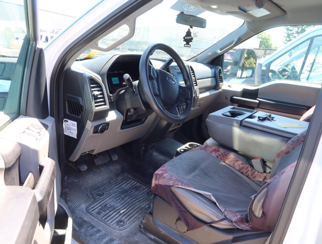 2019 Ford 4WD Crew Cab F-550 Super Duty Flat Bed, Dual Wheel w/Tool Box, Diesel, License# NPW-I96,