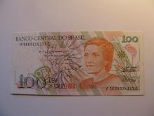 Foreign Currency: Brazil 100 Cruzeiros (Crisp)