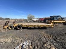Hyster Lowboy Trailer, Tandem Axle, Dual Tire, Dovetail, Ramps, Outriggers,