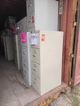 (6) 4 Drawer Metal File Cabinets, (1) 2 Drawer Metal File Cabinet, Plus