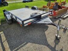 2018 6x10 utility trailer, diamond plate bed
