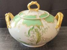 Antique French Limoges porcelain small tureen