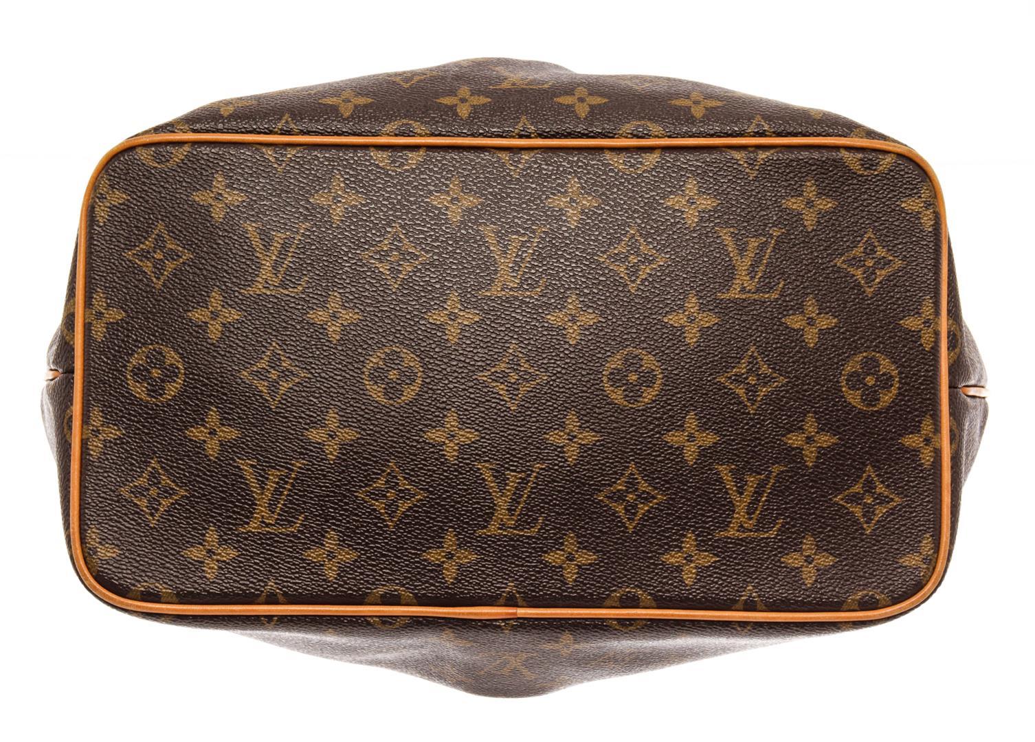 Louis Vuitton Brown Monogram Canvas Leather Palermo PM Shoulder Bag