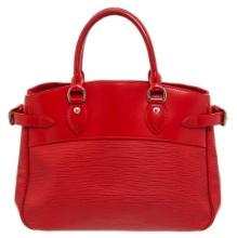 Louis Vuitton Red Epi Leather Passy Handbag