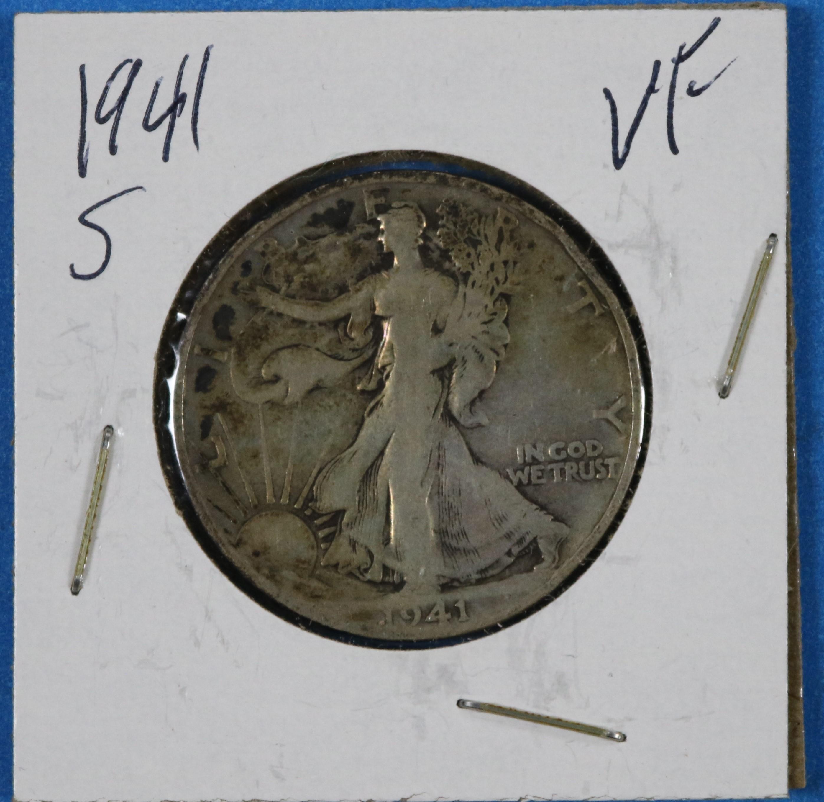1941-S Walking Liberty Half Dollar Silver Coin